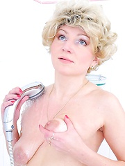 Naked wet milf talked into getting down